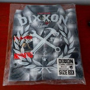 DIXXON FLANNEL x SOCIAL DISTORTION FLANNEL SHIRT - COLLAB MLM - MENS 3XL
